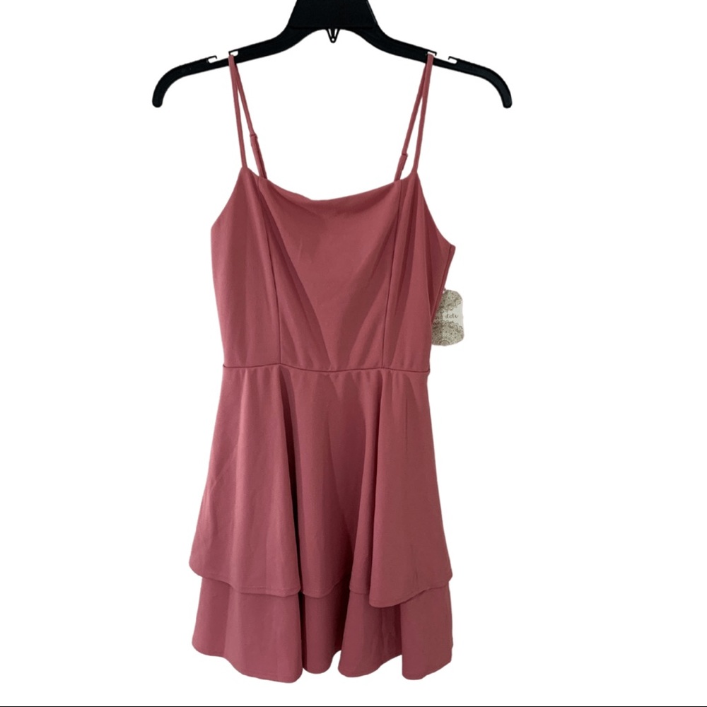 Altar'd State Lexton Rose Dusty Dress Spaghetti Straps Size Medium